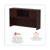Alera Valencia Series Hutch With Doors, 4 Compartments, 58.88w x 15d x 35.38h, Mahogany