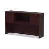 Alera Valencia Series Hutch With Doors, 4 Compartments, 58.88w x 15d x 35.38h, Mahogany