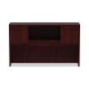 Alera Valencia Series Hutch With Doors, 4 Compartments, 58.88w x 15d x 35.38h, Mahogany