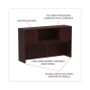 Alera Valencia Series Hutch With Doors, 4 Compartments, 58.88w x 15d x 35.38h, Mahogany