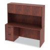 Alera Valencia Series Hutch With Doors, 4 Compartments, 64.75w x 154d x 35.38h, Medium Cherry