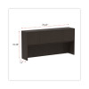 Alera Valencia Series Hutch With Doors, 4 Compartments, 70.63w x 15d x 35.38h, Espresso