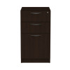 Alera Valencia Series Full Pedestal File, Left/Right, 3-Drawers: Box/Box/File, Legal/Letter, Espresso, 15.63" X 20.5" X 28.5"