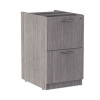 Alera Valencia Series Full Pedestal File, Left Or Right, 2 Legal/Letter-Size File Drawers, Gray, 15.63" x 20.5" x 28.5"