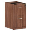 Alera Valencia Series Full Pedestal File, Left/Right, 2 Legal/Letter-Size File Drawers, Modern Walnut, 15.63" X 20.5" X 28.5"