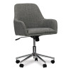Mid-Century Task Chair, Supports Up To 275 Lb, 18.9" To 22.24" Seat Height, Gray Seat, Gray Back