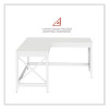 L-Shaped Farmhouse Desk, 58.27" x 58.27" x 29.53", White