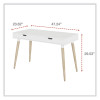 Scandinavian Writing Desk, 47.24" x 23.62" x 29.53", White/Beigewood