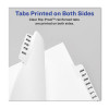 Preprinted Legal Exhibit Side Tab Index Dividers, Avery Style, 26-Tab, Y, 11 X 8.5, White, 25/Pack, (1425)
