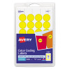 Printable Self-Adhesive Removable Color-Coding Labels, 0.75" Dia, Yellow, 24/Sheet, 42 Sheets/Pack, (5462)