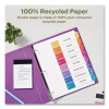Customizable Table Of Contents Ready Index Dividers With Multicolor Tabs, 8-Tab, 1 To 8, 11 X 8.5, White, 3 Sets