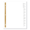 Insertable Big Tab Dividers, 8-Tab, Double-Sided Gold Edge Reinforcing, 11 x 8.5, White, Clear Tabs, 1 Set