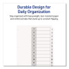 Customizable Toc Ready Index Black And White Dividers, 12-Tab, 1 To 12, 11 x 8.5, 1 Set