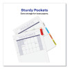 Insertable Dividers w/Single Pockets, 5-Tab, 11.25 x 9.13, White, 1 Set