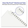 Preprinted Legal Exhibit Side Tab Index Dividers, Avery Style, 26-Tab, 51 To 75, 11 X 8.5, White, 1 Set