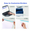 Print And Apply Index Maker Clear Label Dividers, Copiers, 5-Tab, 11 x 8.5, White, 5 Sets