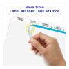 Print And Apply Index Maker Clear Label Dividers, Big Tab, 5-Tab, White Tabs, 11 x 8.5, White, 5 Sets