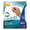 Print And Apply Index Maker Clear Label Dividers, Big Tab, 5-Tab, White Tabs, 11 x 8.5, White, 5 Sets
