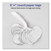 Heavyweight Stock Metal Rim Tags, 2.25" Dia, White, 500/Box