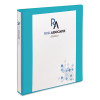Durable View Binder With Durahinge And Slant Rings, 3 Rings, 1" Capacity, 11 X 8.5, Aqua