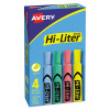 Hi-Liter Desk-Style Highlighters, Assorted Ink Colors, Chisel Tip, Assorted Barrel Colors, 4/Set