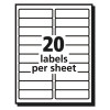 Matte Clear Easy Peel Mailing Labels W/ Sure Feed Technology, Inkjet Printers, 1 X 4, Clear, 20/Sheet, 10 Sheets/Pack