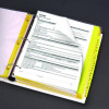 Heavy-Duty Preprinted Safety Data Sheet Binder, 3 Rings, 3" Capacity, 11 X 8.5, Yellow/Red