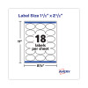 Laser/Inkjet Media Labels, Inkjet/Laser Printers, 1.5 x 2.5, White, 18 Labels/Sheet, 25 Sheets/Pack