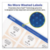 Square Labels With Sure Feed And Trueblock, 1.5 x 1.5, White, 600/Pack