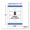 Print-To-The-Edge Labels With Sure Feed And Easy Peel, 2 X 3, Glossy Clear, 80/Pack