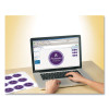 Durable White Id Labels w/ Sure Feed, 2.5" Dia, White, 72/Pk