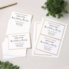 Invitation Cards With Metallic Border, Inkjet/Laser, 80 Lb, 5 x 7, Matte White, 2 Cards/Sheet, 15 Sheets/Pack
