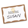 Printable Adhesive Name Badges, 3.38 X 2.33, Gold Border, 100/Pack
