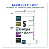 Flexible Self-Adhesive Mini Name Badge Labels, 1 X 3.75, Hello, Assorted, 100/Pack