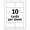 Clean Edge Business Card Value Pack, Laser, 2 x 3.5, White, 10 Cards/Sheet, 200 Sheets/Box