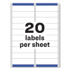 Easy Peel White Address Labels W/ Sure Feed Technology, Laser Printers, 1 X 4, White, 20/Sheet, 250 Sheets/Box