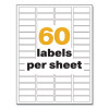 Ultraduty Ghs Chemical Waterproof And Uv Resistant Labels, 0.5 X 1.75, White, 60/Sheet, 25 Sheets/Pack