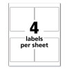 Ultraduty Ghs Chemical Waterproof And Uv Resistant Labels, 4 X 4, White, 4/Sheet, 50 Sheets/Pack