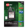 Ultraduty Ghs Chemical Waterproof And Uv Resistant Labels, 4 X 4, White, 4/Sheet, 50 Sheets/Pack