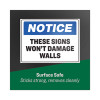 Surface Safe Removable Label Safety Signs, Inkjet/Laser Printers, 5 X 7, White, 2/Sheet, 15 Sheets/Pack