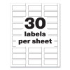 Permatrack Durable White Asset Tag Labels, Laser Printers, 0.75 X 2, White, 30/Sheet, 8 Sheets/Pack