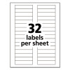 Durable Permanent Id Labels With Trueblock Technology, Laser Printers, 0.63 X 3, White, 32/Sheet, 50 Sheets/Pack