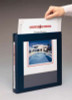 Framed View Heavy-Duty Binders, 3 Rings, 1" Capacity, 11 x 8.5, Navy Blue, 12/Carton