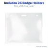Secure Top Heavy-Duty Badge Holders, Horizontal, 4w X 3h, Clear, 25/Pack