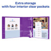 Heavy-Duty View Binder With Durahinge And One Touch Ezd Rings, 3 Rings, 2" Capacity, 11 x 8.5, Purple, 6/Carton