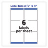 Vibrant Inkjet Color-Print Labels w/ Sure Feed, 3.33 x 4, Matte White, 120/Pk