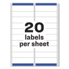 Easy Peel White Address Labels W/ Sure Feed Technology, Inkjet Printers, 1 X 4, White, 20/Sheet, 100 Sheets/Box