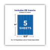 Binder Spine Inserts, 1.5" Spine Width, 5 Inserts/Sheet, 5 Sheets/Pack