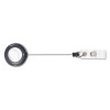 Deluxe Retractable Id Reel With Badge Holder, 24" Extension, Black, 12/Box