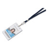 Deluxe Lanyards, Metal J-Hook Fastener, 36" Long, Blue, 24/Box